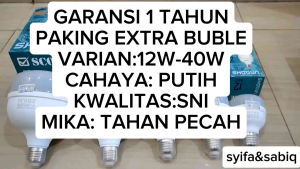 BOHLAM LED / LAMPU LED GARANSI 1 THN 12W-40W SCORE SHOGUN PAKET KOLIAN / KARTONAN