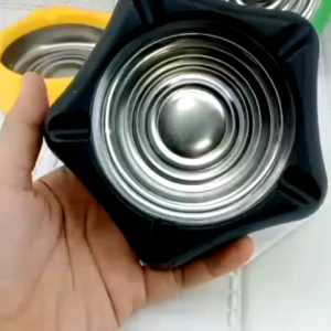 Asbak Stainless Bulat kotak / Asbak Stainless Plastik Warna Warni