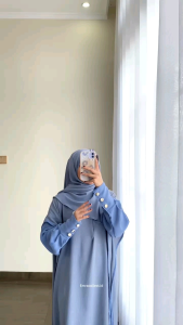 Kaftan Set Hijab Crinckle Premium: Desain Mewah & Elegan