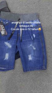 Celana Pendek jeans anak pinggang karet size 24-26