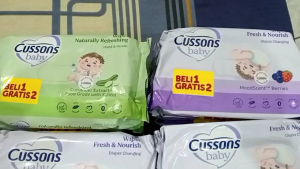Tissue basah Cussons baby beli 1 gratis 2