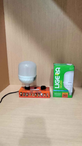 LIGERA SILVER 50W lampu LED Bulb cahaya putih 6500K E27