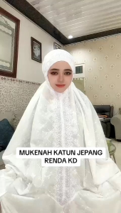 Mukena Dewasa Terusan Katun Jepang Renda Gyper