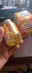 EZA MIK minyak ikan kutuk isi 60 kapsul mempercepat pengeringan luka pasca oprasi caesar dan luka diabetes