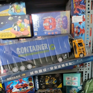 Đồ chơi xe tải container đông lạnh có trớn cho bé 30cm (ảnh thật)