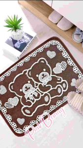 Ready Stock # Bath Floor Mat Towel / Bathroom Carpet 100% Cotton / Bath Mat Soft / Anti-Slip Floor Mat
