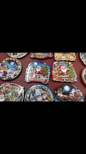Merry Christmas Santa Claus and Friends Festive Wooden Decorative Ref Magnets for Holiday Season Perfect Decorations