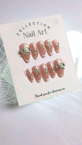 Móng tay thiết kế Nail box mắt mèo hồng mã số AB34
