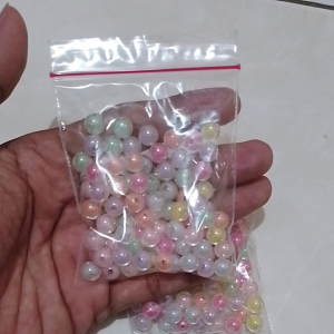 Mutiara warna warni mengkilap 8mm