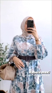 NEW RABELA MAXI MOTIF LIMITED EDITION DRESS TERLARIS DRESS BUNGA CANTIK
