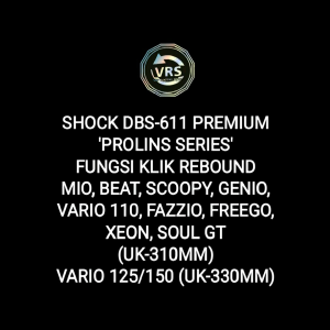 Shockbreaker DBS-611 Premium Rebound Mio Beat Scoopy Vario FI Genio Fazzio Vario 125/150