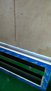 boven /angin angin udara kaca zig zag alumunium ukuran tinggi 30cm panjang 60cm