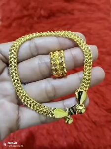 Gelang Tikar Free Cincin Janda Titanium Lapis Emas 24k anti Luntur Terlaris 2025