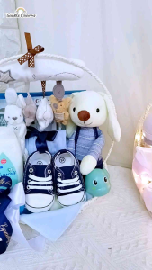 Twinklcharms Bunny basket hamper for baby/  Gift for newborn baby / Hadiah untuk bayi / Set Hamper
