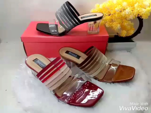Sandal Hells Kaca Cantik Sandal Heels Jala Pelangi KS 024