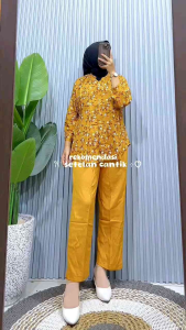 SETELAN WANITA TRENDI VIRAL MOTIF TERBARU BAHAN RAYON TWILL ARMANY
