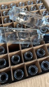 48pcs Square Glass Bottle 250ml w/ caps for Oil Juicing & Soy Sauce w/ FREE Plastic Seal