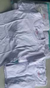 Kids Original Blue Corner Round Neck White T-Shirt For Kids 100% Cotton