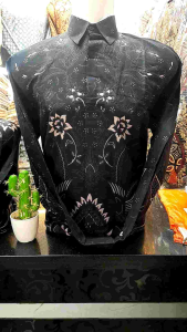 couplan batik sarimbit ayah dan anak lengan panjang lapis furing halus