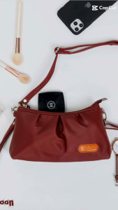 Daisy Bag by Gabia Tas Pouch 2in1 Selempang Jinjing Simpel Bahan Chocoly Anti Air Branded Premium