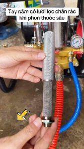 Tay Nắm Bình Xịt Thuốc inox và đồng Có Lưới Lọc Bên Trong Hàng Dày Đẹp