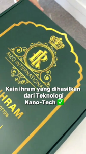 Kain Ihram VVIP Emerald 100% Virgin Indian Cotton With Exclusive Box (FREEGIFT NOTA ZIKIR TAWAF)