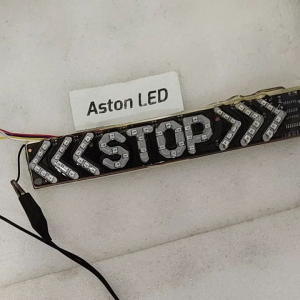 LAMPU LED TULISAN STOP 20 CM RGB (RUNNING SEN KIRI DAN SEN KANAN) BISA UNTUK MOTOR DAN MOBIL DC 12V UNIVERSAL - IP68 WATERPROOF