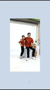 KEMEJA KOKO COUPLE AYAH ANAK (satuan) POLOS WARNA MERAH BATA / TERAKOTA LENGAN PNJNG PENDEK FULKATUN