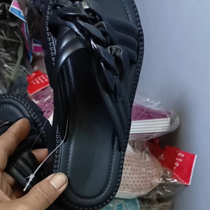 sandal slop silang rantai untuk wanita