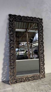 กระจกไม้สัก โทนแอนทิค พร้อมกระจก ขนาด 150x88 cm. ไม้สักหนา 1.5 cm. ทำจากไม้สักแท้ แขวนผนังได้ น้ำหนักไม่มาก ทนแดด ทนฝน แพคจัดส่งอย่างดี