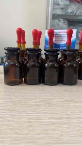 Chai lọ nút mài nút nhám màu nâu 30ml (lọ nút nhám)  đựng dung môi hoá chất
