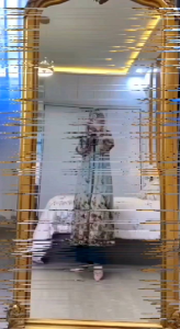 Setelan Tunik Wanita Alika Rayon Diamond plus Celana Crinkle Busui Motif Bunga Premium