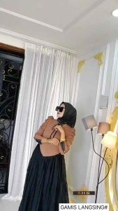 COD!!NEW READY MAXI DRESS MANJALITA LANGSING PELANGI BORDIR RAJUT BY SHR SIAP KIRIM