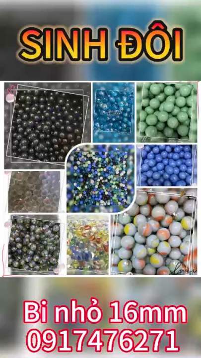 Bi thuỷ tinh lớn 25mm màu trắng trong- bi ve truyền thống - bi trang ...