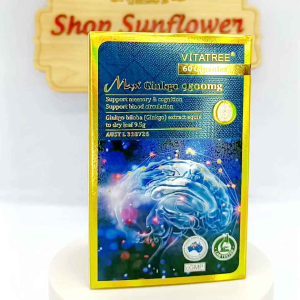 Vitatree Mega Ginkgo 9500mg Max 60 viên tăng cường máu não và hỗ trợ cải thiện tinh thần trí nhớ