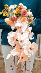 Buket bunga artificial wedding hand bouquet engagement