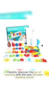 FS 026 Wooden Spelling Games: Fun & Educational Spelling Practice for Kids