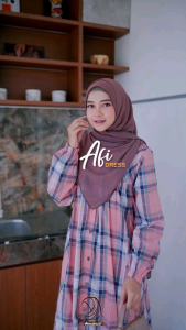 NEW AFI DRES - GAMIS BAHAN HARUKA VIENA KOTAK KOTAK KEKINIAN SERTA WARNA CANTIK BY ANNAIRA.ID