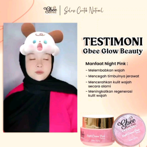NIGHT CREAM PINK GBEE GLOW BEAUTY//CREAM MALAM