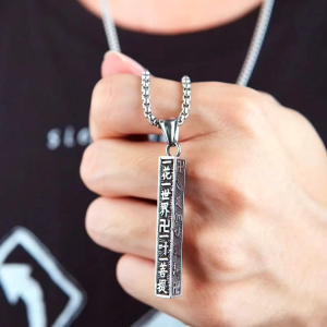 Kalung Tibet Desain Mantra Motif Huruf Mandarin