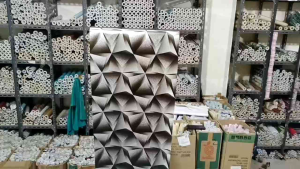 Wallpaper Sticker Dinding Motif 3D Abu Hitam Bahan Kertas PVC Full Lem Perekat Natural Minimalis Premium Kekinian COD