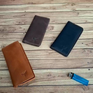 Dompet pria panjang kulit asli tinggi 18Cm