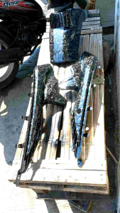 sambungan body samping dan tutup mesin vario karbu old karbon forget