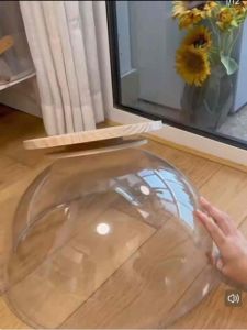 Cat tree DIY materials - ultra-transparent acrylic space capsule cover round dust cover half-sphere cat bed accessories. High clear thickened acrylic with polished edges durable and wear-resistant for cat tree DIY assembly and space capsule replacement.