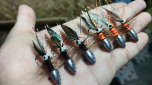 5g Bullet Jighead Tenkara Semi luminous glued by resin 3pcs/ lure bait jighead