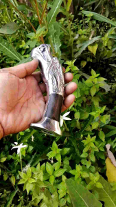 Gagang pisau kepala naga alumunium kombinasi kayu super murah
