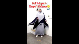 One Set Gamis Syari - Abaya Yumna Set Rok Jilbab dan Cadar - Lebaran Haji Umroh