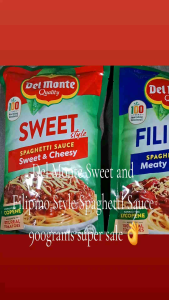 Del Monte Filipino Style Spaghetti Sauce Meaty & Flavorful 900g | Del Monte Sweet Style Spaghetti Sauce Right Sweet Blend 400g