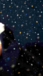 Kain Katun Rayon Viscose motif Bintang Galaxy Premium - Harga setengah meter