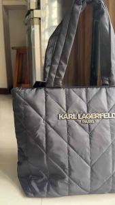 Karl Lagerfeld premium copy Voyage Nylon Quilted Shoulder tote bag with tag #
